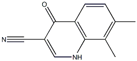 7,8-dimethyl-4-oxo-1,4-dihydroquinoline-3-carbonitrile Struktur