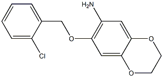 7-[(2-chlorophenyl)methoxy]-2,3-dihydro-1,4-benzodioxin-6-amine Struktur