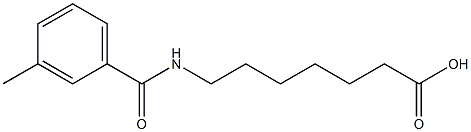 7-[(3-methylbenzoyl)amino]heptanoic acid Struktur