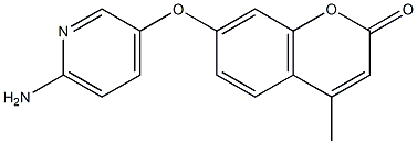 7-[(6-aminopyridin-3-yl)oxy]-4-methyl-2H-chromen-2-one Struktur