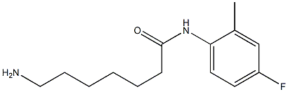 7-amino-N-(4-fluoro-2-methylphenyl)heptanamide Struktur