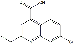 7-bromo-2-(propan-2-yl)quinoline-4-carboxylic acid Struktur