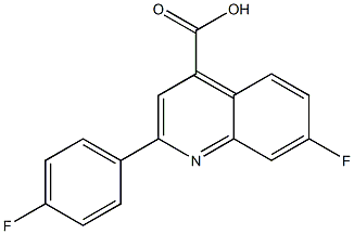 7-fluoro-2-(4-fluorophenyl)quinoline-4-carboxylic acid Struktur