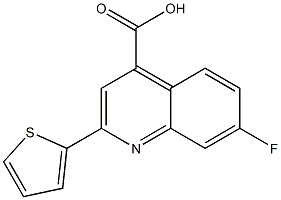 7-fluoro-2-(thiophen-2-yl)quinoline-4-carboxylic acid Struktur