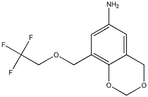 8-[(2,2,2-trifluoroethoxy)methyl]-2,4-dihydro-1,3-benzodioxin-6-amine Struktur