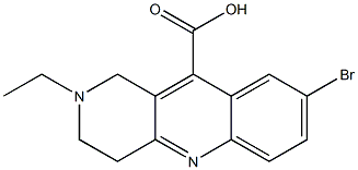 8-bromo-2-ethyl-1,2,3,4-tetrahydrobenzo[b]-1,6-naphthyridine-10-carboxylic acid Struktur