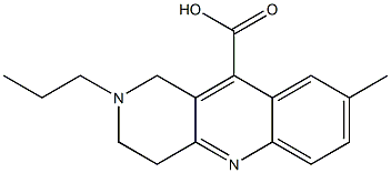 8-methyl-2-propyl-1,2,3,4-tetrahydrobenzo[b]-1,6-naphthyridine-10-carboxylic acid Struktur