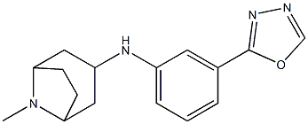 8-methyl-N-[3-(1,3,4-oxadiazol-2-yl)phenyl]-8-azabicyclo[3.2.1]octan-3-amine Struktur