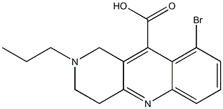 9-bromo-2-propyl-1,2,3,4-tetrahydrobenzo[b]-1,6-naphthyridine-10-carboxylic acid Struktur