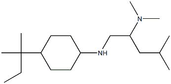 dimethyl(4-methyl-1-{[4-(2-methylbutan-2-yl)cyclohexyl]amino}pentan-2-yl)amine Struktur