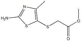 methyl [(2-amino-4-methyl-1,3-thiazol-5-yl)thio]acetate Struktur