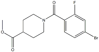 methyl 1-(4-bromo-2-fluorobenzoyl)piperidine-4-carboxylate Struktur