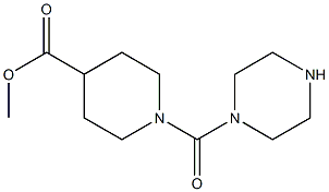 methyl 1-(piperazin-1-ylcarbonyl)piperidine-4-carboxylate Struktur