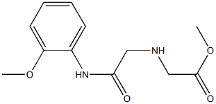 methyl 2-({[(2-methoxyphenyl)carbamoyl]methyl}amino)acetate Struktur