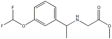 methyl 2-({1-[3-(difluoromethoxy)phenyl]ethyl}amino)acetate Struktur