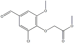 methyl 2-(2-chloro-4-formyl-6-methoxyphenoxy)acetate Struktur