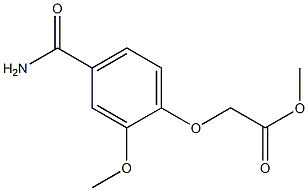 methyl 2-(4-carbamoyl-2-methoxyphenoxy)acetate Struktur