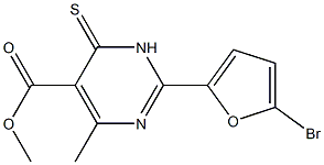 methyl 2-(5-bromo-2-furyl)-4-methyl-6-thioxo-1,6-dihydropyrimidine-5-carboxylate Struktur