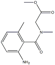 methyl 2-[(2-amino-6-methylphenyl)-N-methylformamido]acetate Struktur