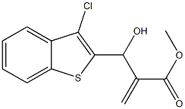 methyl 2-[(3-chloro-1-benzothiophen-2-yl)(hydroxy)methyl]prop-2-enoate Struktur