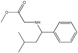 methyl 2-[(3-methyl-1-phenylbutyl)amino]acetate Struktur