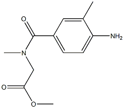 methyl 2-[(4-amino-3-methylphenyl)-N-methylformamido]acetate Struktur