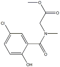 methyl 2-[(5-chloro-2-hydroxyphenyl)-N-methylformamido]acetate Struktur