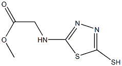 methyl 2-[(5-sulfanyl-1,3,4-thiadiazol-2-yl)amino]acetate Struktur