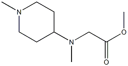 methyl 2-[methyl(1-methylpiperidin-4-yl)amino]acetate Struktur