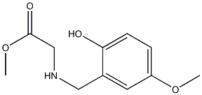 methyl 2-{[(2-hydroxy-5-methoxyphenyl)methyl]amino}acetate Struktur