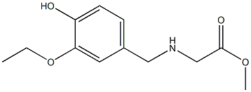 methyl 2-{[(3-ethoxy-4-hydroxyphenyl)methyl]amino}acetate Struktur