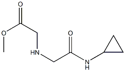 methyl 2-{[(cyclopropylcarbamoyl)methyl]amino}acetate Struktur