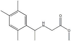 methyl 2-{[1-(2,4,5-trimethylphenyl)ethyl]amino}acetate Struktur