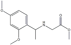 methyl 2-{[1-(2,4-dimethoxyphenyl)ethyl]amino}acetate Struktur