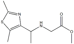 methyl 2-{[1-(2,5-dimethyl-1,3-thiazol-4-yl)ethyl]amino}acetate Struktur