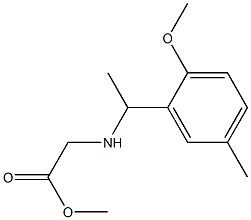 methyl 2-{[1-(2-methoxy-5-methylphenyl)ethyl]amino}acetate Struktur