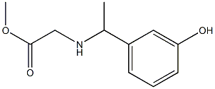 methyl 2-{[1-(3-hydroxyphenyl)ethyl]amino}acetate Struktur