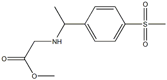 methyl 2-{[1-(4-methanesulfonylphenyl)ethyl]amino}acetate Struktur