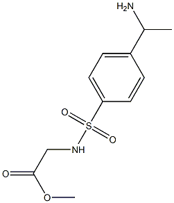 methyl 2-{[4-(1-aminoethyl)benzene]sulfonamido}acetate Struktur