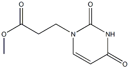 methyl 3-(2,4-dioxo-1,2,3,4-tetrahydropyrimidin-1-yl)propanoate Struktur