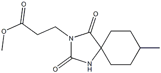 methyl 3-{8-methyl-2,4-dioxo-1,3-diazaspiro[4.5]decan-3-yl}propanoate Struktur