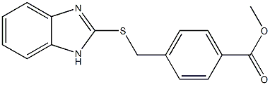 methyl 4-[(1H-1,3-benzodiazol-2-ylsulfanyl)methyl]benzoate Struktur