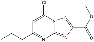 methyl 7-chloro-5-propyl[1,2,4]triazolo[1,5-a]pyrimidine-2-carboxylate Struktur