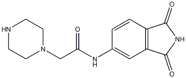 N-(1,3-dioxo-2,3-dihydro-1H-isoindol-5-yl)-2-(piperazin-1-yl)acetamide Struktur