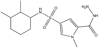 N-(2,3-dimethylcyclohexyl)-5-(hydrazinocarbonyl)-1-methyl-1H-pyrrole-3-sulfonamide Struktur