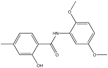 N-(2,5-dimethoxyphenyl)-2-hydroxy-4-methylbenzamide Struktur