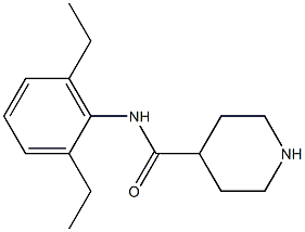 N-(2,6-diethylphenyl)piperidine-4-carboxamide Struktur