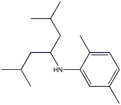 N-(2,6-dimethylheptan-4-yl)-2,5-dimethylaniline Struktur