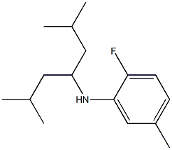 N-(2,6-dimethylheptan-4-yl)-2-fluoro-5-methylaniline Struktur