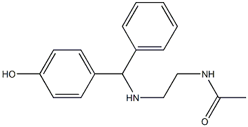 N-(2-{[(4-hydroxyphenyl)(phenyl)methyl]amino}ethyl)acetamide Struktur